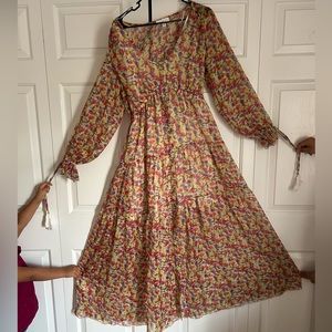 NWOT maxi long sleeve dress